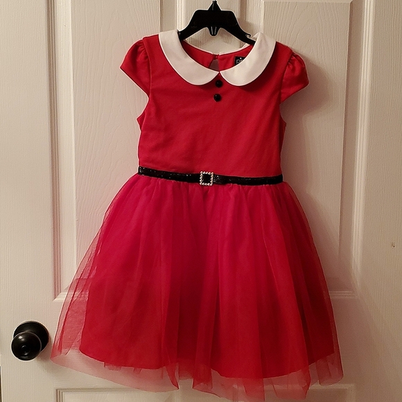 Pink & Violet SANTA DRESS  (size 6x - Runs a size small!) - Picture 2 of 6